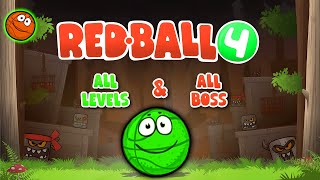 Red Ball 4 | Green Basket Ball with All Levels | All Boss | Full Gameplay