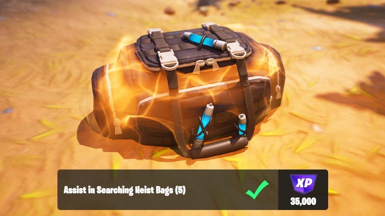 Assist in Searching Heist Bags (3) - Fortnite Quests