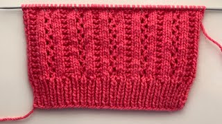 Easy Knitting Stitch Pattern For Sweater/Jacket/Cap/Socks