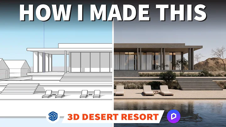SketchUp to D5 Render Full Workflow Tutorial | 3D Modeling & Rendering Luxury Villa Desert Resort