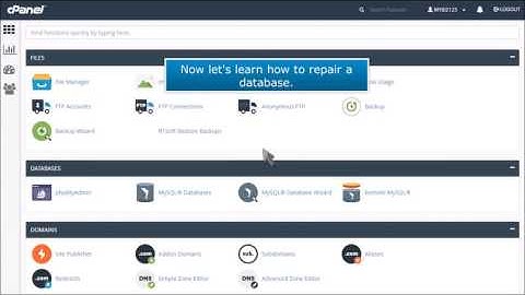 How to repair a MySQL database in cPanel