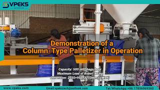 Single Column Palletizing Robot for Efficient Industrial Packaging & Stacking #Automation