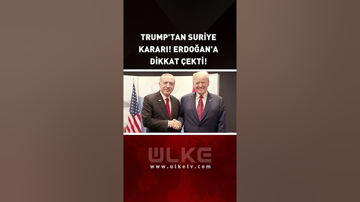 Trump'tan Sondakika Suriye Kararı! Cumhurbaşkanı Erdoğan'a Dikkat Çekti