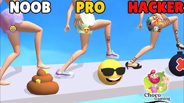 NOOB vs PRO vs HACKER in Asmr Tippy Toe 3D NEW LEVELS!! Gameplay