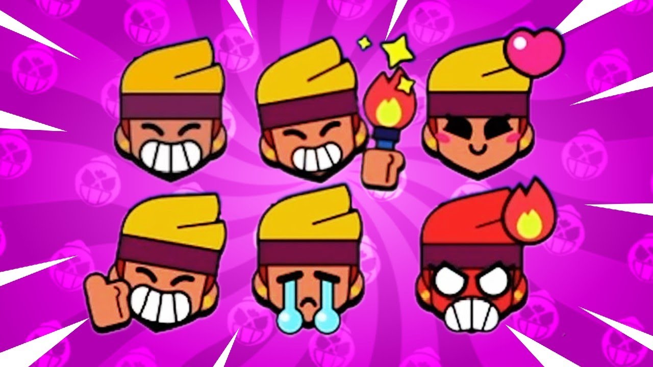 All Pins Emotes Amber In Brawl Stars Amber Animations Winning And Losing Poses Halloween Update Youtube - brawl star emotes