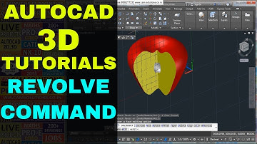 REVOLVE COMMAND IN AUTOCAD 3D | AUTOCAD 3D TUTORIALS | REVOLVE