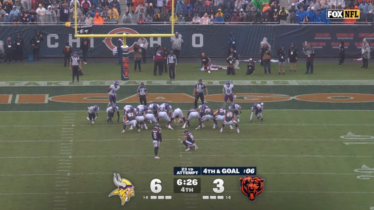 The Bears Kicker Forgot That He Was Supposed to Kick the Ball...