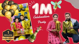 One million celebrate YouTube party 🥂 | Riya Rajput and Akash Rajput | All family celebrate 🥳🥳
