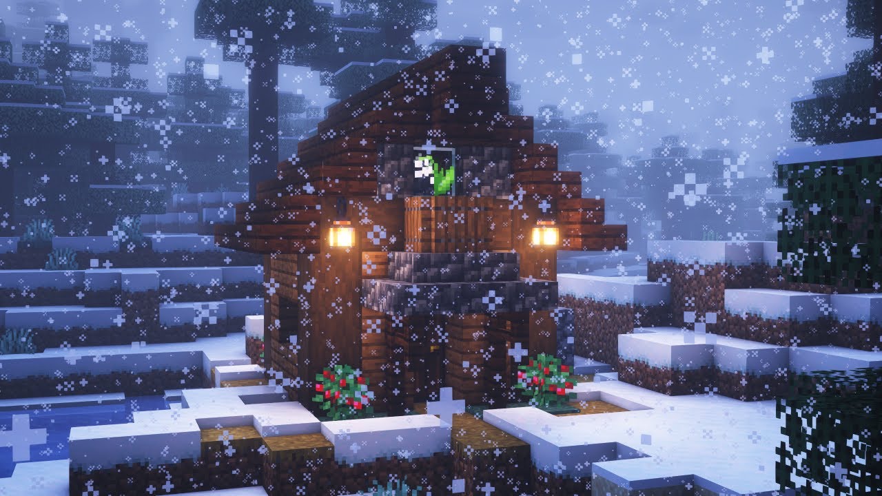 Minecraft⛏️ How to build a Winter Cottage 🏠 ️ Danirt05 YouTube