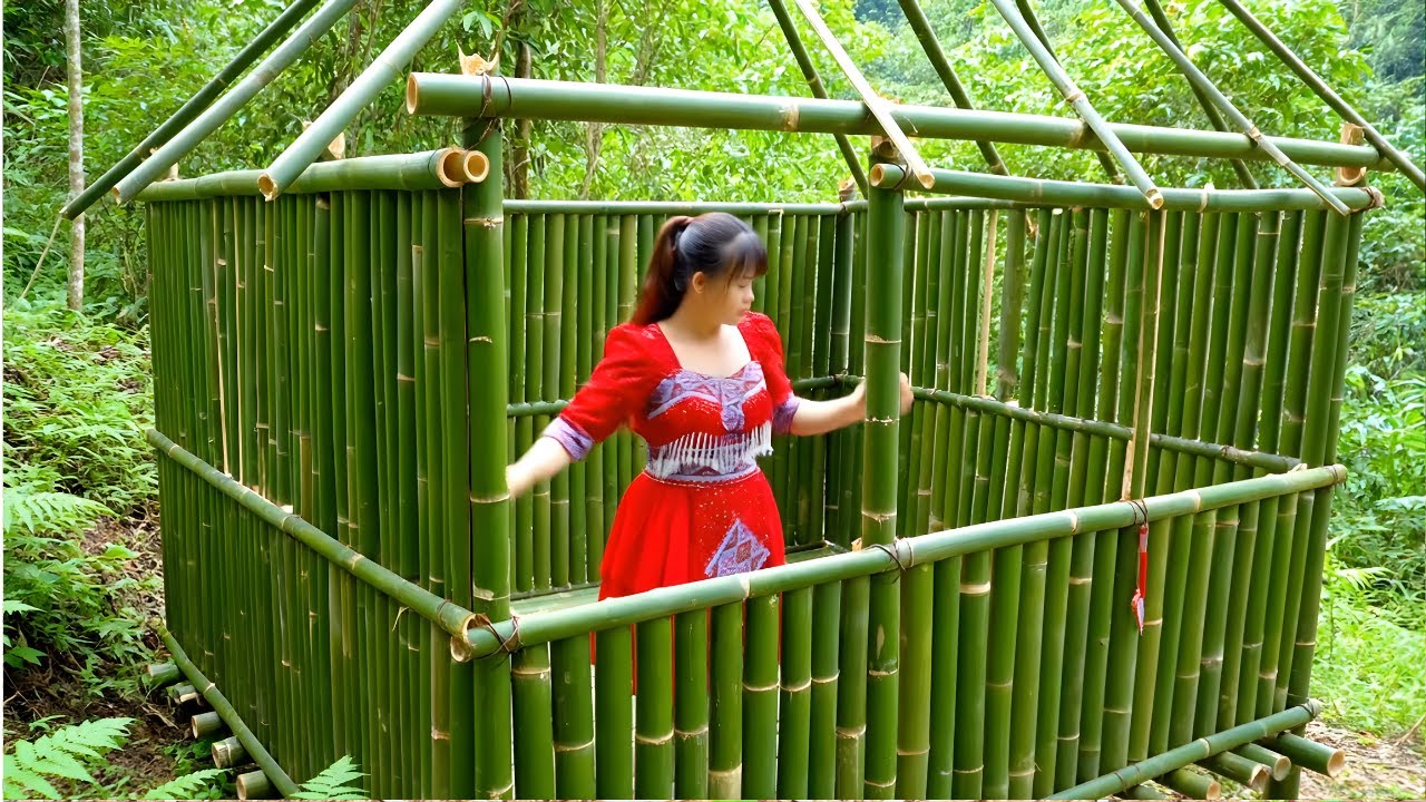 Building a Bamboo House & Primitive Survival in the Amazon Forest: A 30-Day Solo Journey