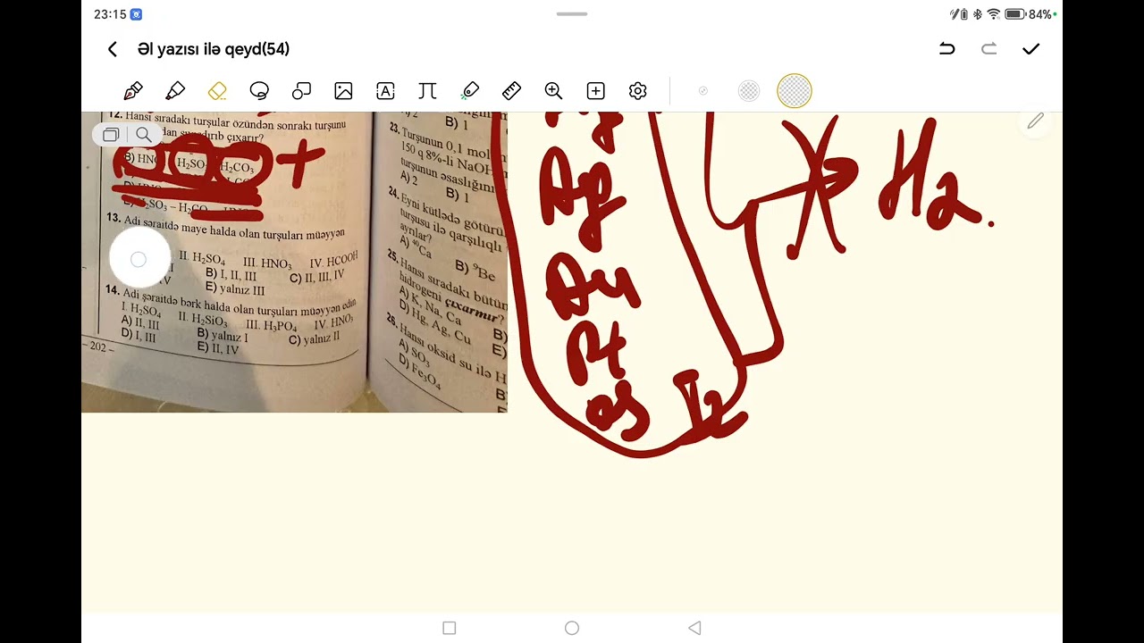 Turşular yeni kimya test toplusu izah 1-57 axıra qədər 