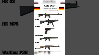 Cold War Iconic German Weapons 🇩🇪 | HK G3, MP5, Walther P38, HK33 &amp; MPi-KM#shorts