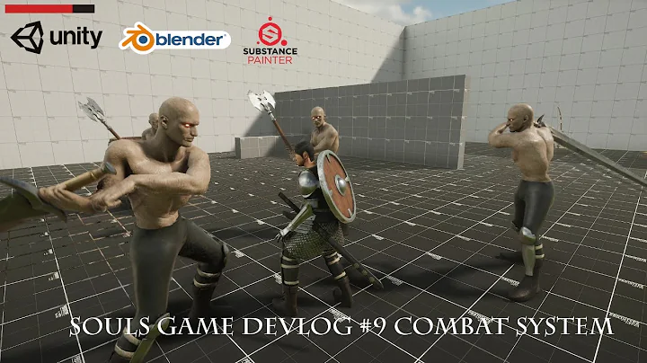 Souls Game Devlog 9. Combat System Part 1 Basic Combat. Unity / Blender / Substance Painter