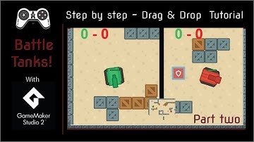 Game Maker Studio 2 Drag and Drop beginner Tutorial: Battle tanks! (PART 2)