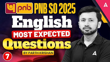 PNB SO 2025 | English Most Expected Questions | Class-7 | By Parth Krishan