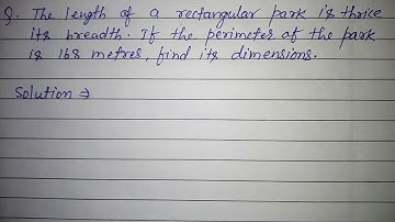 The length of a rectangular park is thrice it