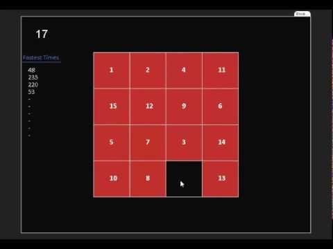 How To Solve a 4x4 Sliding Puzzle (Easily and in under a minute!)