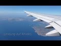 Anflug und Landung auf Rhodos