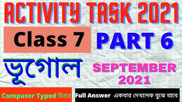 Model Activity Task Class 7 Geography Part 6 | Geography Class 7 Model Activity Task