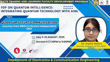 AICTE-ATAL FDP | Day-3 | Session-6 | ECE | Techno Main Salt Lake.