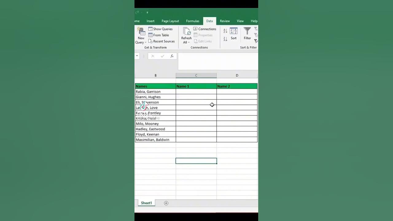 how-to-split-text-in-different-coloums-text-to-coloum-exceltips