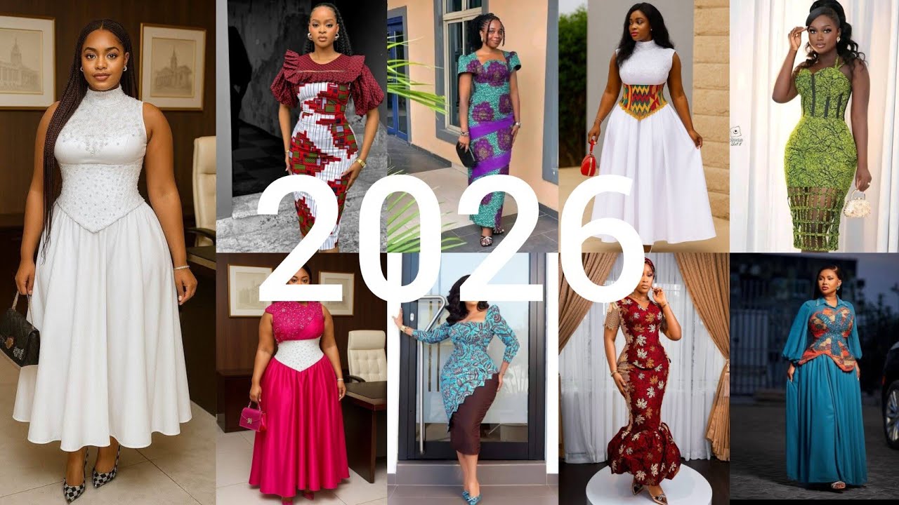 Самые модные и стильные модели платьев анкара / Длинные и короткие платья анкара / Модные модели ...