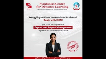 Join SCDL’s PG Diploma in Export & Import Management | Symbiosis Centre for Distance Learning