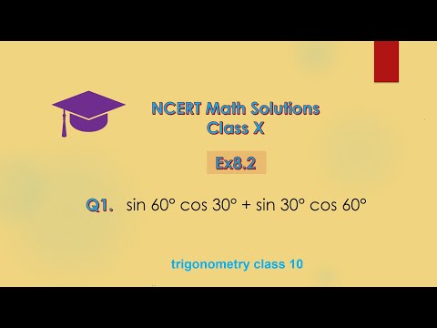 class 10 Maths Chapter 8.2  Q1(i) Evaluate  sin 60° cos 30° + sin 30° cos 60° (Trigonometry) 