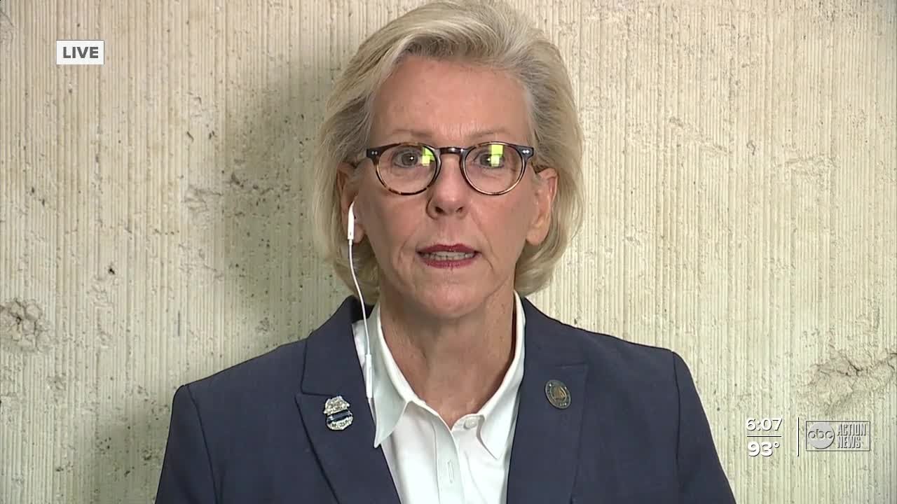 Tampa Mayor Jane Castor speaks on Tampa Police Chief Brian Dugan's ...