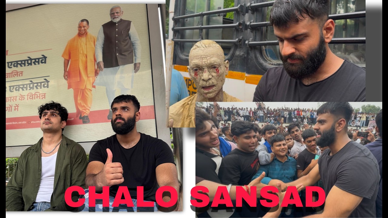 CHALO SANSAD PROTEST HIGHLIGHTS . POLICE BRUTALITY AND CHILLAX .
