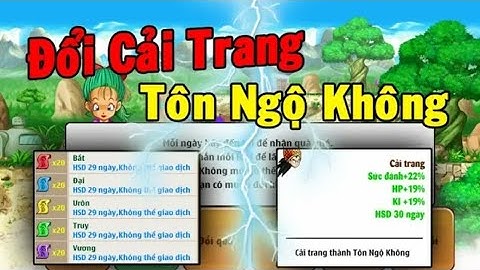 [NGỌC RỒNG ONLINE] - ĐỔI CẢI TRANG TÔN NGỘ KHÔNG CỦA SỰ KIỆN TẾT