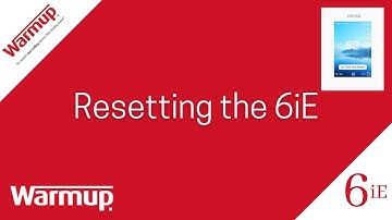 Resetting the 6iE Smart Thermostat