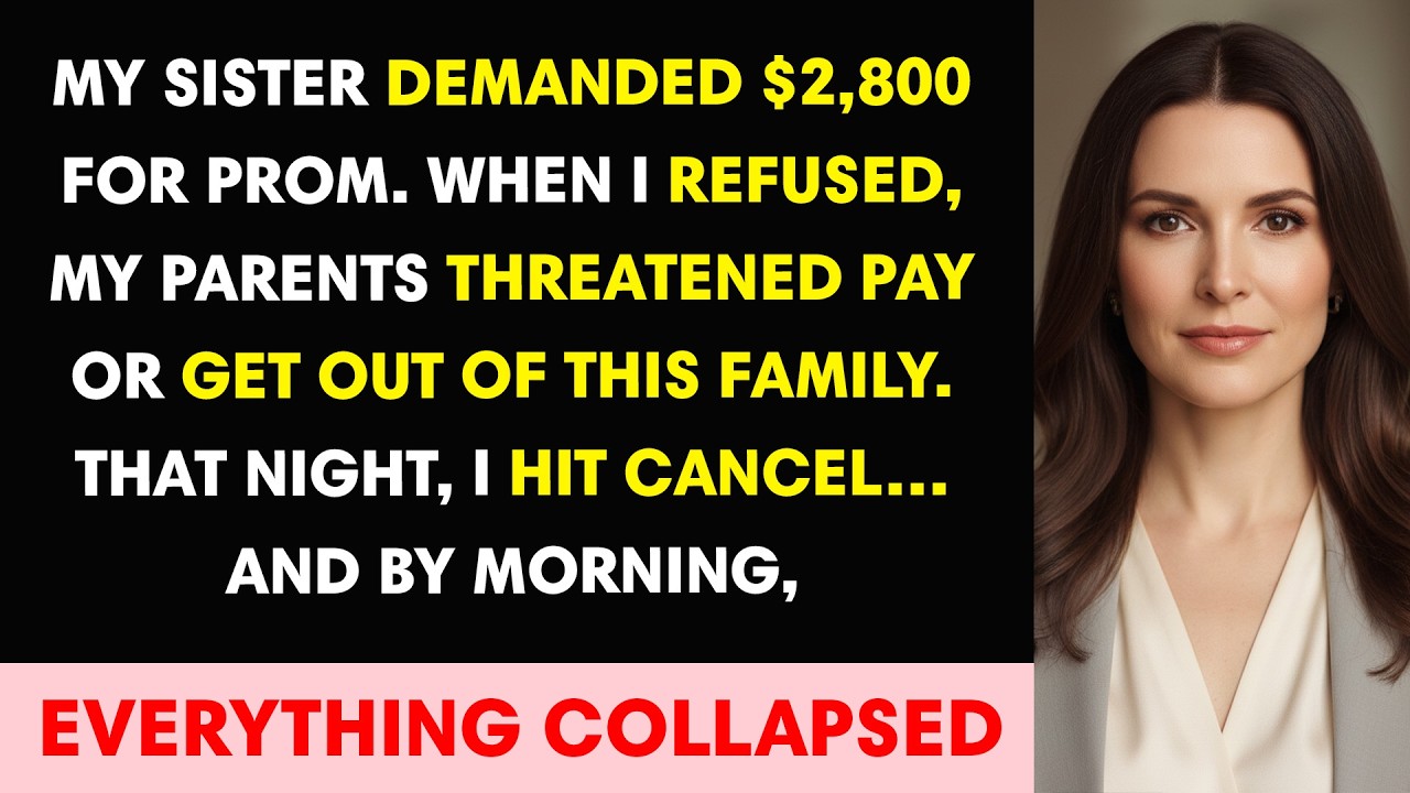 My Sister Demanded $2,800 For Prom. When I Refused, My Parents Threatened Pay. Or Get Out Of