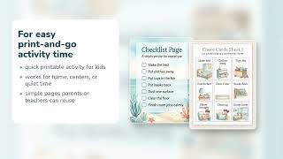 Ocean Bedroom Cleaning Chart | Kids Chore Chart | Printable PDF | Etsy | 05