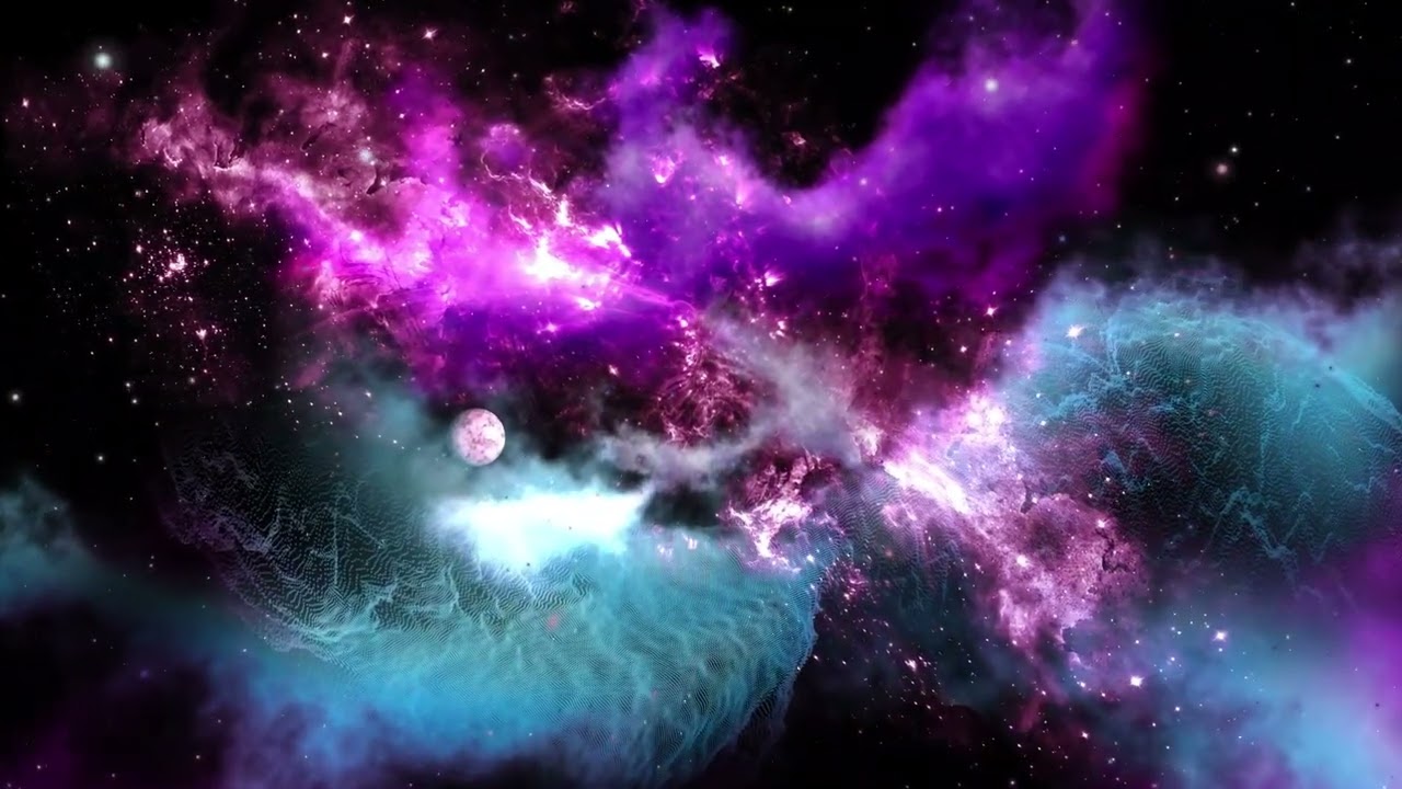 Sleep in 3 Minutes - Delta Waves and Rain Sounds - Nebula Background
