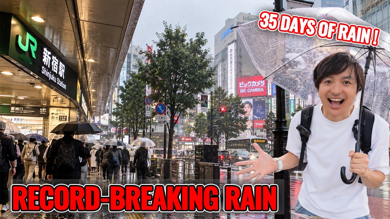 The Shinjuku Most Tourists Never See 🇯🇵 Tokyo’s Record-Breaking Rain