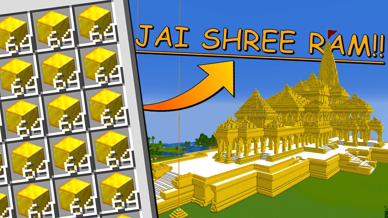 I Built Ayodhya Ram Mandir In Minecraft Hardcore... - YouTube