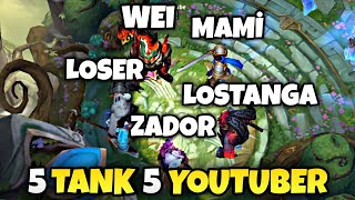5 TANK 5 YOUTUBER! Rakibi Delirttik! W/@LoserWR @zador.001 @Lostanga