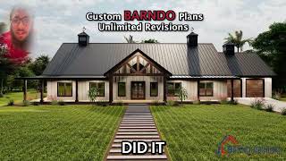 Custom BARNDO Plans Brought to Life by JL Barndominium Artists – 3D Showcase & Client Testimonial