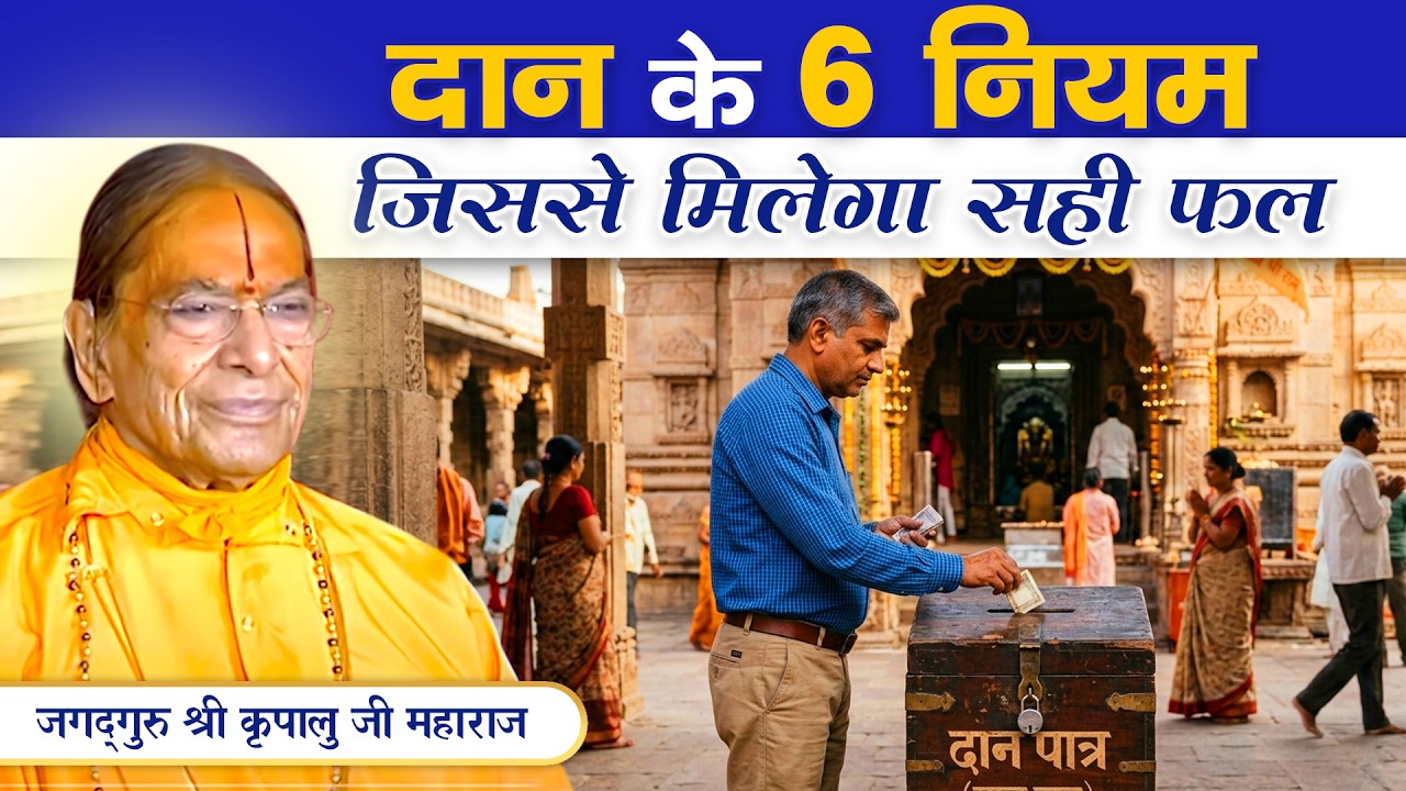 दान के 6 नियम - जिससे मिलेगा सही फल || Jagadguru Kripalu Ji Maharaj Pravachan