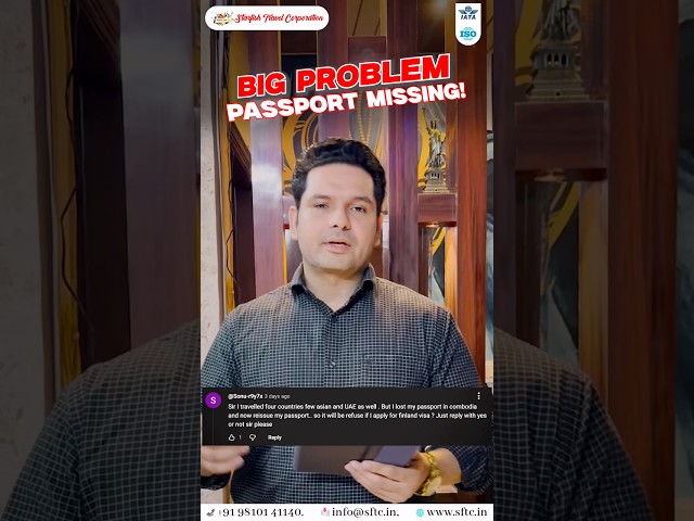 Passport with Travel History Lost in Abroad