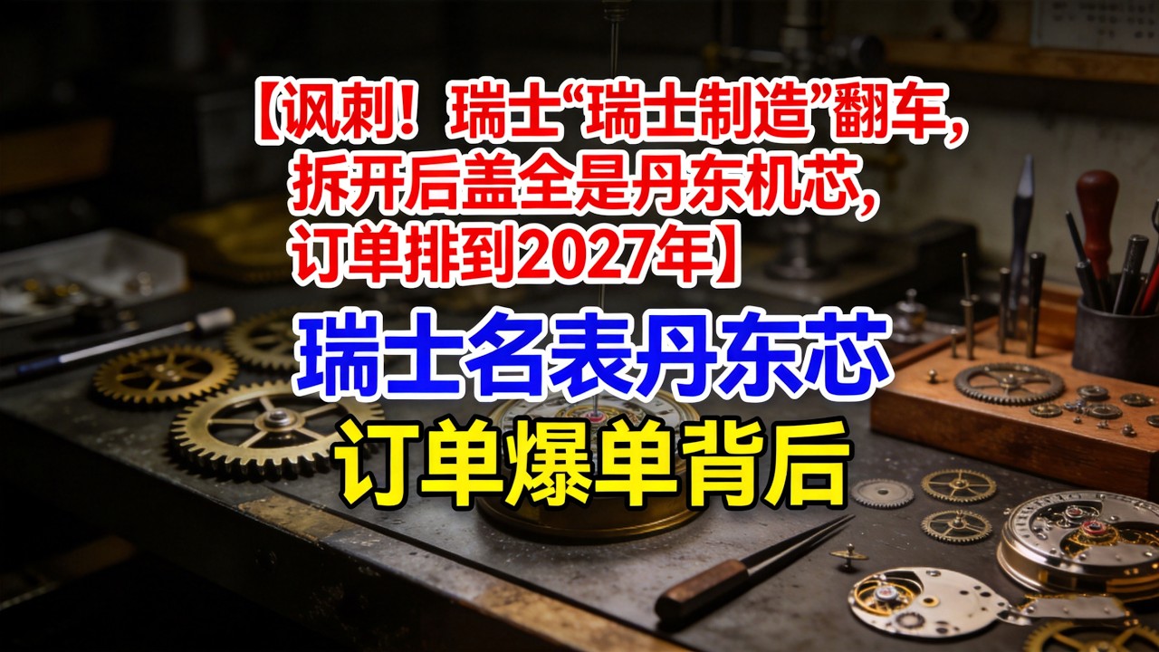 藏不住了！丹东打破瑞士垄断，中国机芯称霸全球，瑞士人急疯了#中国产业崛起#丹东机芯反杀瑞士#瑞士制造翻车#国产技术逆袭#丹东孔雀表业#广州钟表供应链#中国智造yyds