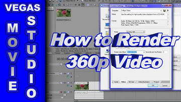 How to Render 360p Video using Sony Vegas Movie Studio HD Platinum 10