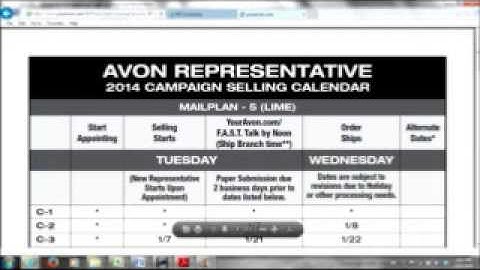 New Avon Rep Video: When Is My Order Due?