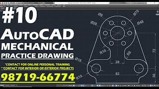 #10 || AUTOCAD MECHANICAL PRACTICE DRAWING ||