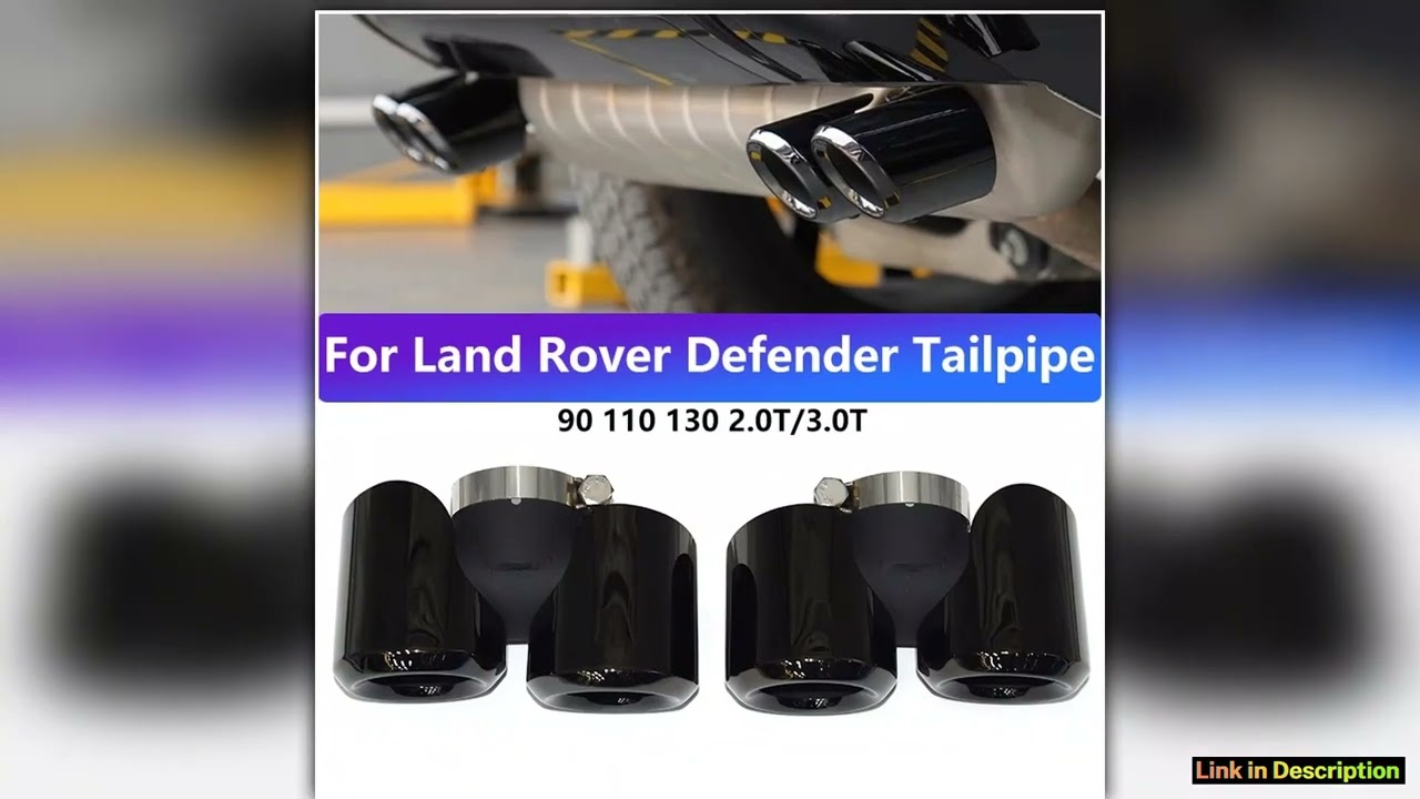 For 2020 to 2024 Land Rover Defender 90 110 Exhaust Pipe Upgrade 304 Stainless Steel Black Kane