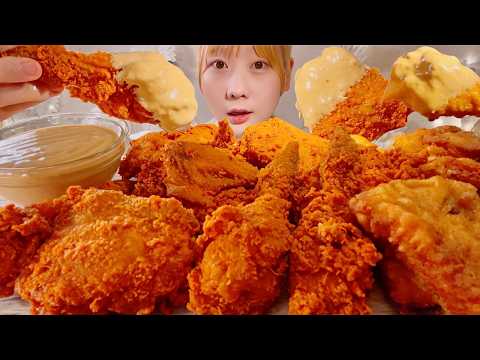 ASMR KFC Spicy Miso Garlic Fried Chicken【Mukbang/ Eating Sounds】【English subtitles】