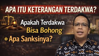 Alat Bukti Hukum Pidana Keterangan Terdakwa