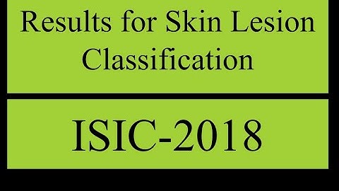 Classification Results Using DermoExpert on ISIC 2018