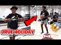Jrue Holiday *CRAZY* STEPBACK and DUNK Workout with 15 pound weight vest 😱